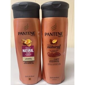 2 Pantene Pro-V Truly Natural Hair Oil Enriched Moisturizing Shampoo 12.6 Oz.